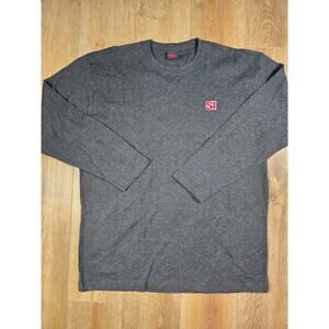 Sports Illustrated Sweater Men XL Vintage Charcoal Black Red Logo Long Sleeve